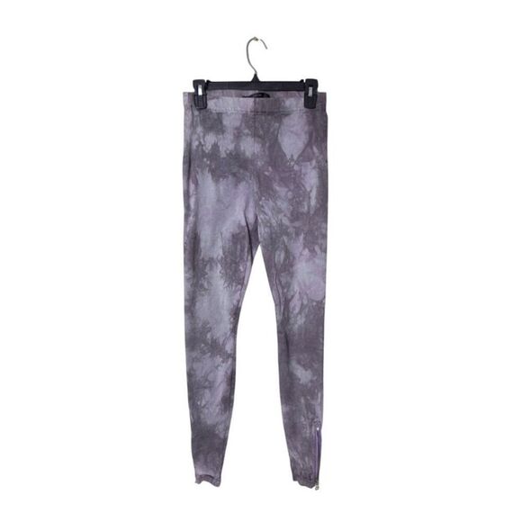 Joes Jeans Purple Tie-Dye Leggings With Ankle Zippers Size M - Picture 1 of 4